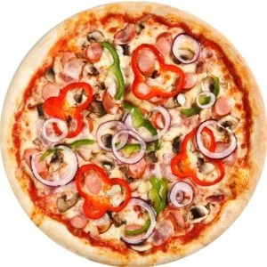 Runder Teppich <br> Pizza