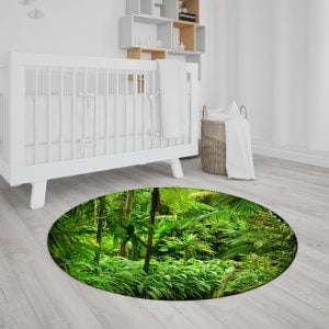 Runder Teppich <br> Dschungel