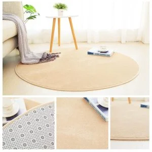 Großer Runder Teppich <br> Beige