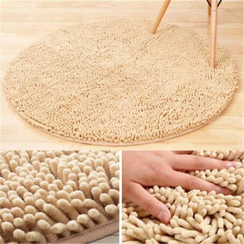 Runder Shaggy-Teppich Beige Runder Shaggy-Teppich Beige