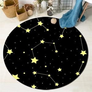 Runder Teppich Babyzimmer <br> Stern