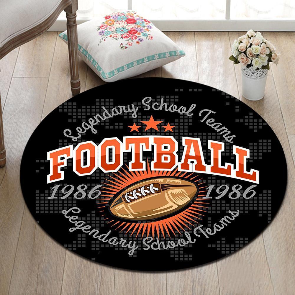 Runder Teppich <br> Amerikanischer Fußball Runder Teppich <br> Amerikanischer Fußball