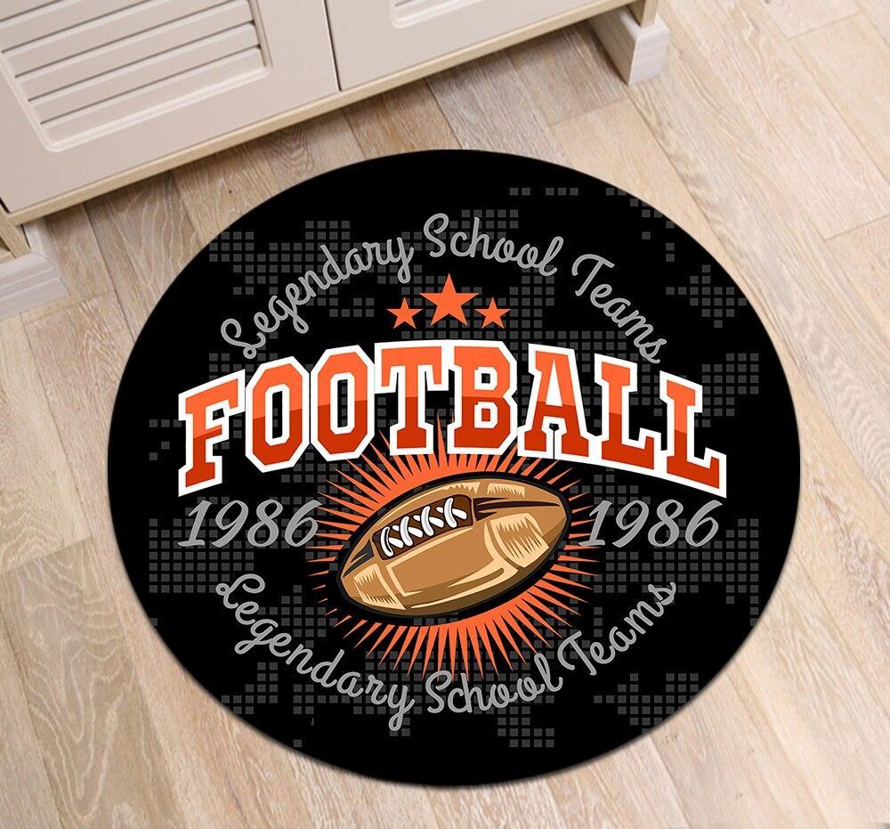 Runder Teppich <br> Amerikanischer Fußball Runder Teppich <br> Amerikanischer Fußball