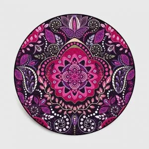 Runder Teppich <br> Aubergine