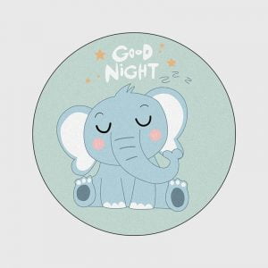 Runder Teppich <br> Baby Elefant