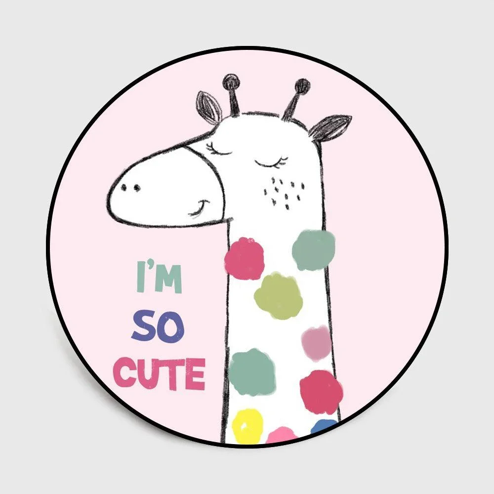 Runder Teppich <br> Baby Giraffe