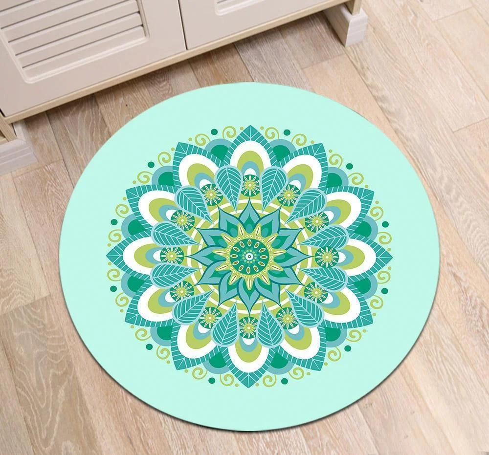 Runder Teppich Blauer Himmel Mandala Runder Teppich Blauer Himmel Mandala