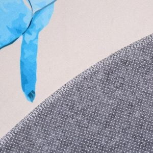 Runder Teppich <br> Blaues Kaninchen