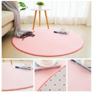 Runder Teppich <br> Bonbonrosa