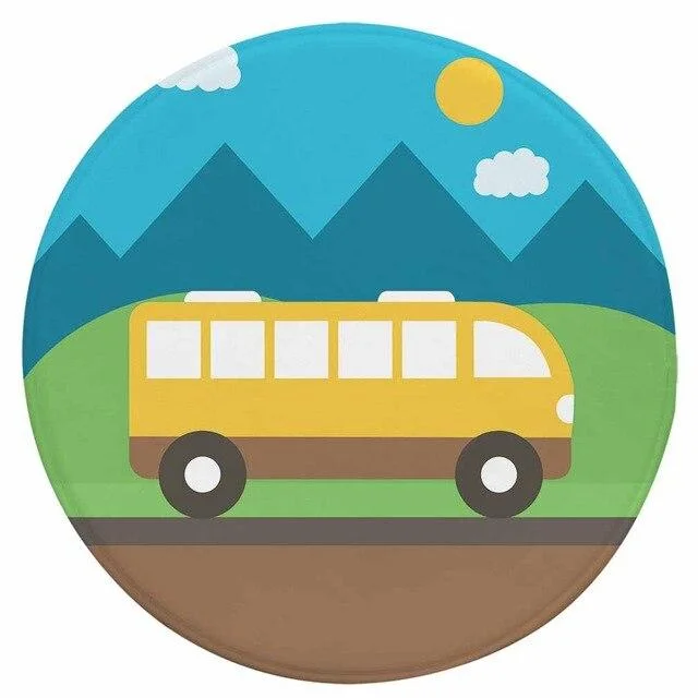Runder Teppich <br> Bus