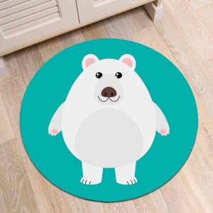 Runder Teppich <br> Eisbär