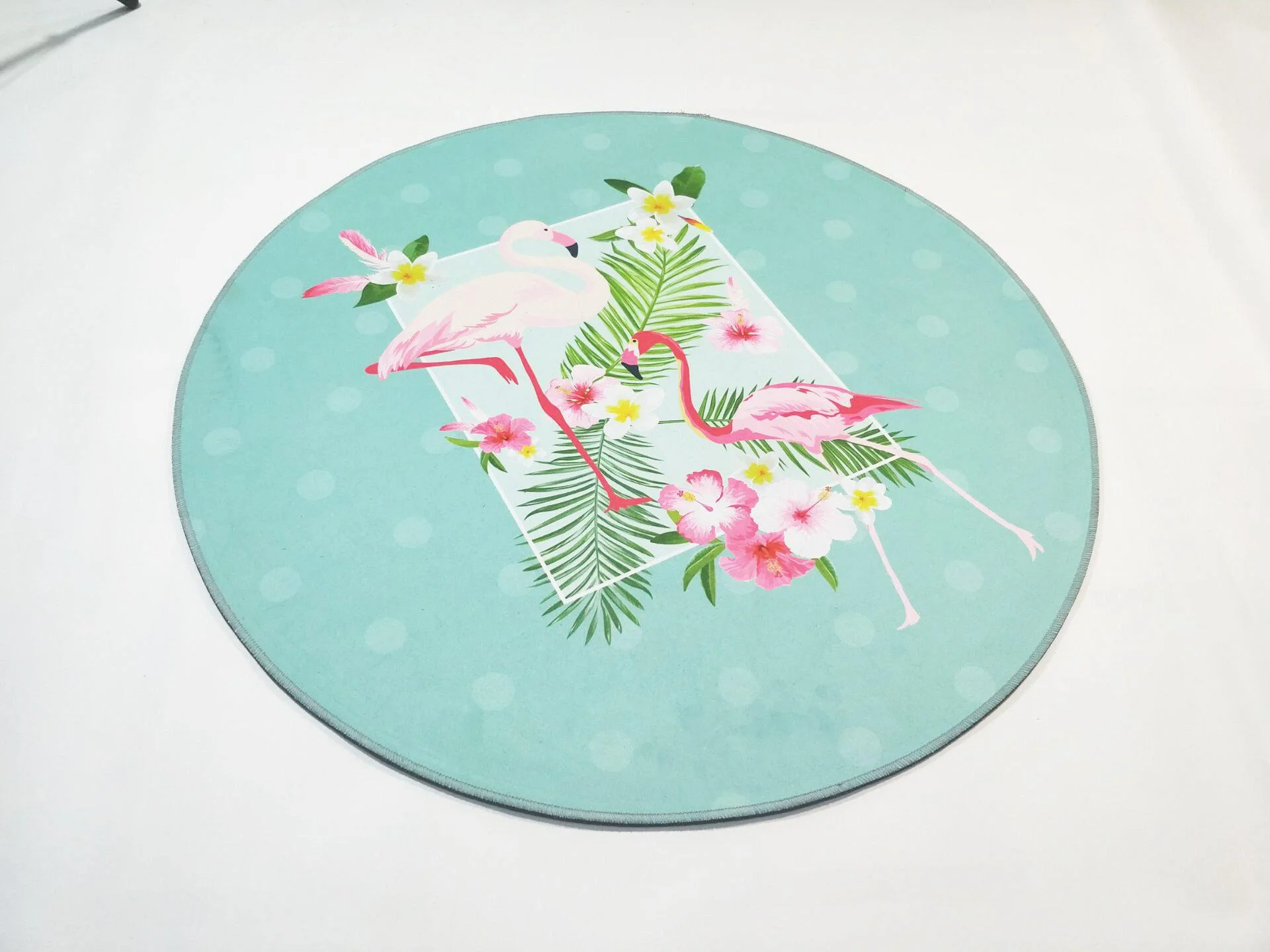 Runder Teppich <br> Eleganter Flamingo Runder Teppich <br> Eleganter Flamingo