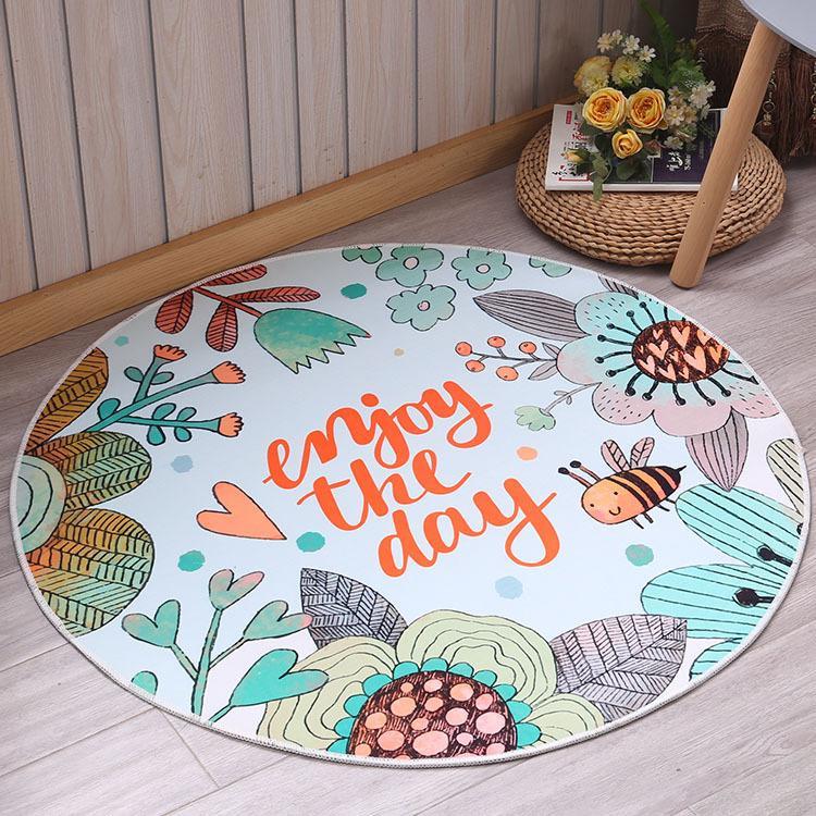 Runder Teppich <br> Enjoy the day