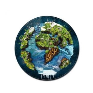 Runder Teppich <br> Erde