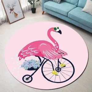 Runder Teppich <br> Flamingo