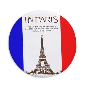 Runder Teppich <br> Französische Flagge