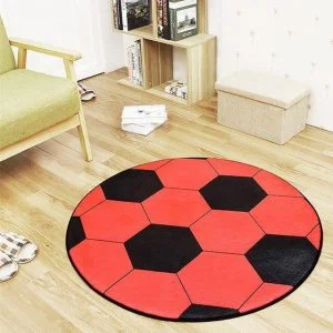 Runder Teppich <br> Fußball