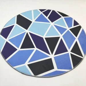 Runder Teppich <br> Geometrisch