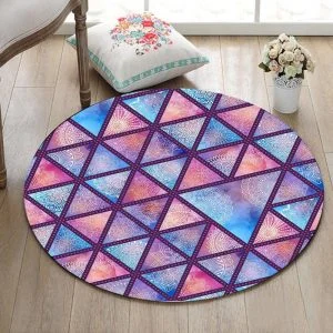 Runder Teppich <br> Geometrisches Mandala