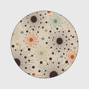 Runder Teppich <br> Gepunktet