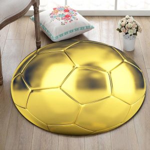 Runder Teppich <br> Goldener Ball
