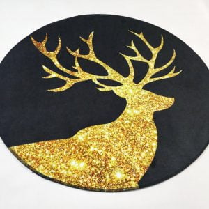 Runder Teppich <br> Goldhirsch