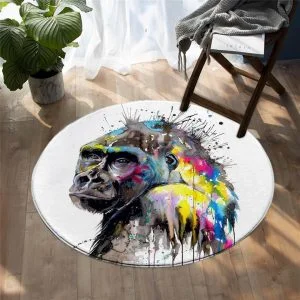 Runder Teppich <br> Gorilla