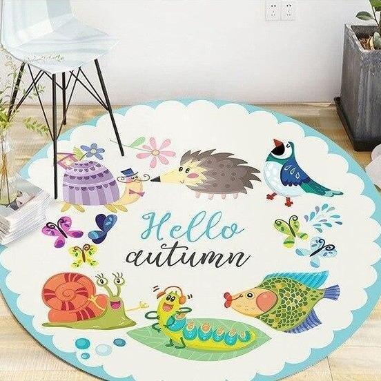 Runder Teppich <br> Herbst