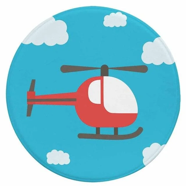 Runder Teppich <br> Hubschrauber