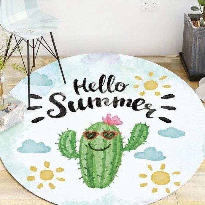 Runder Teppich <br> Kaktus Humor