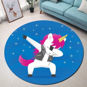 Runder Teppich <br> Königsblau