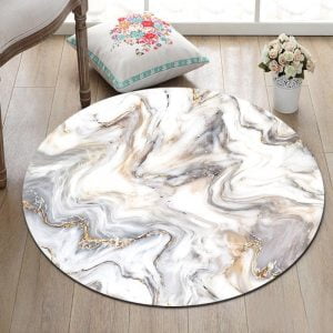 Runder Teppich <br> Kurzhaarig