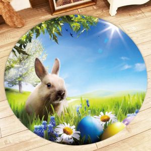 Runder Teppich <br> Land