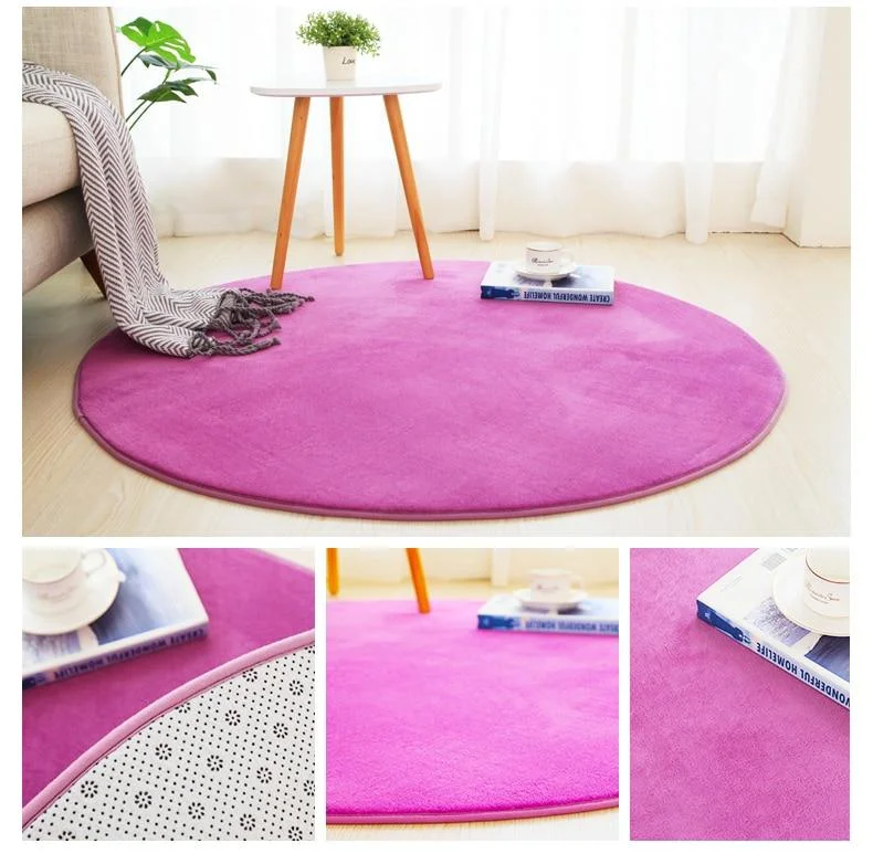 Runder Teppich <br> Lila Weich Runder Teppich <br> Lila Weich