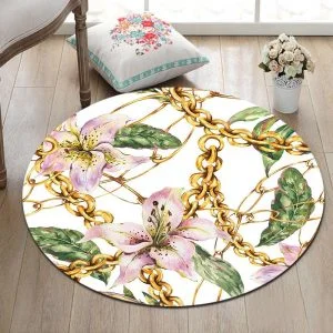 Runder Teppich <br> Lilie