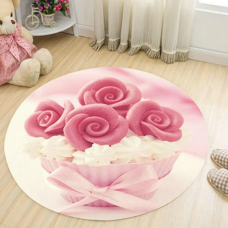 Runder Teppich <br> Mädchenzimmer