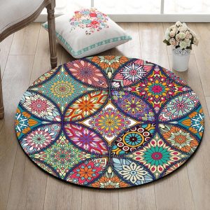 Runder Teppich <br> Mandala Wohnzimmer