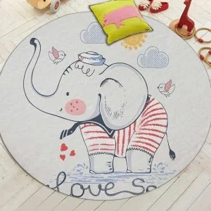 Runder Teppich <br> Marine Elephant