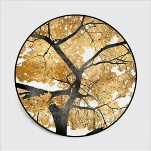 Runder Teppich <br> Ocker