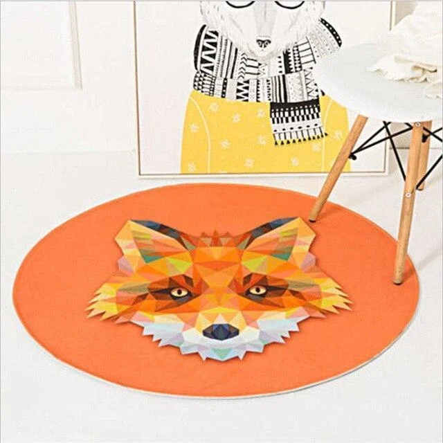 Runder Teppich <br> Orange Fuchs Runder Teppich <br> Orange Fuchs