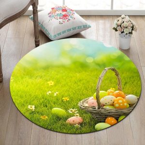 Runder Teppich <br> Ostereier