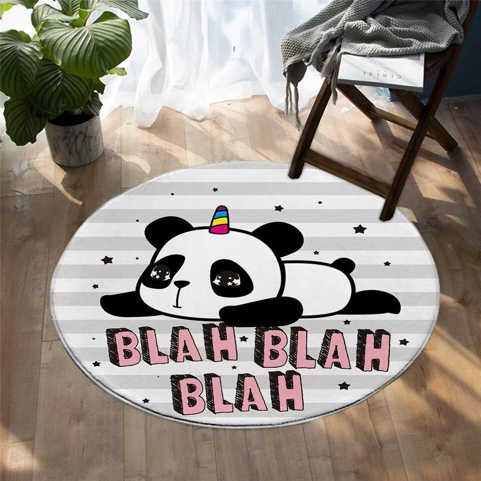 Runder Teppich <br> Panda Red‘ du nur! Runder Teppich <br> Panda Red‘ du nur!