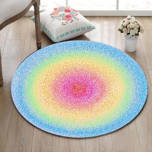 Runder Teppich <br> Pastellfarbe