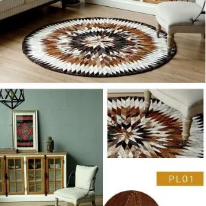 Runder Teppich <br> Patchwork