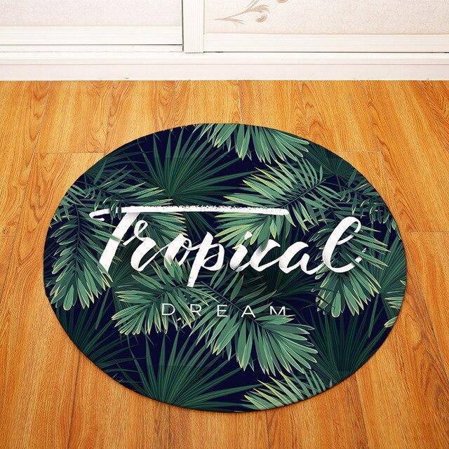 Runder Teppich <br> Pflanzlich