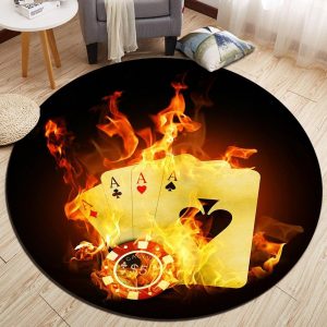 Runder Teppich <br> Poker