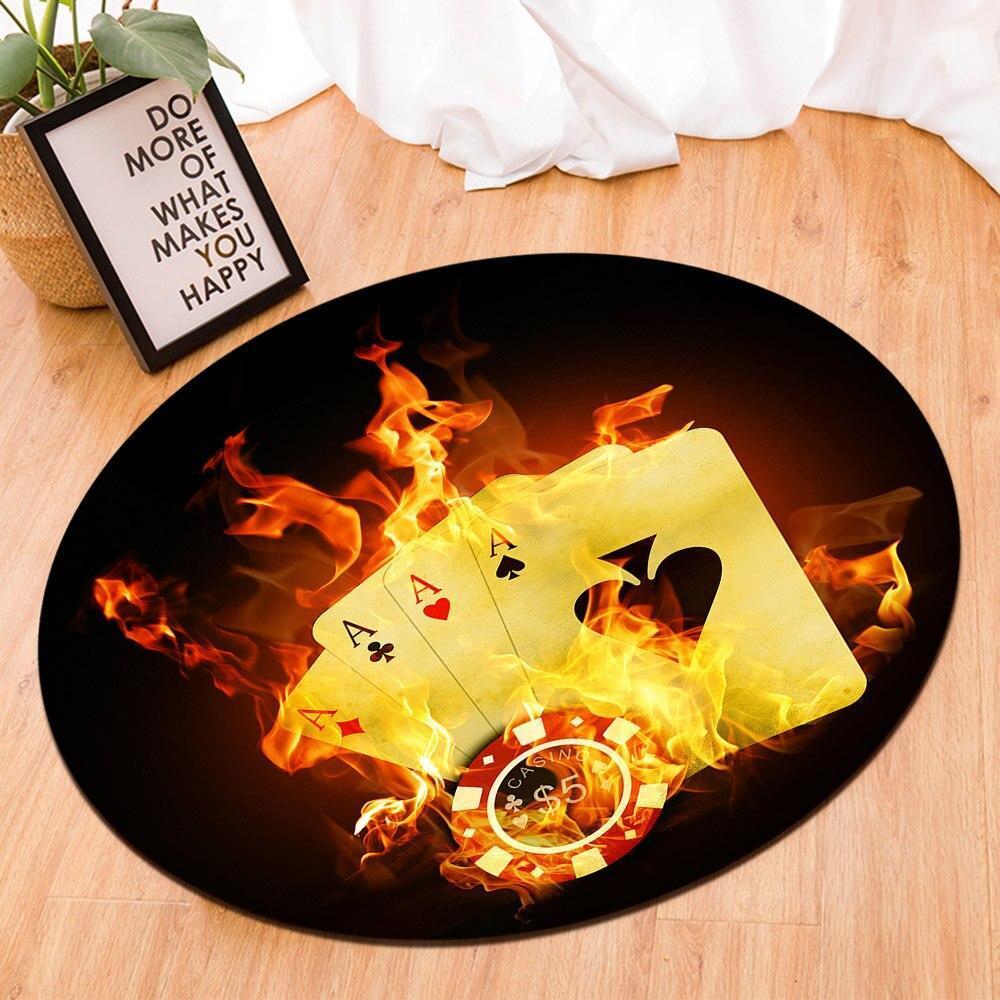 Runder Teppich <br> Poker