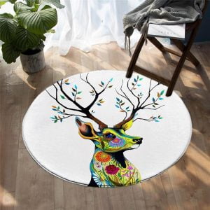 Runder Teppich <br> Rentier