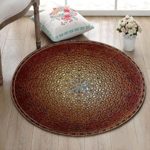 Runder Teppich <br> Retro