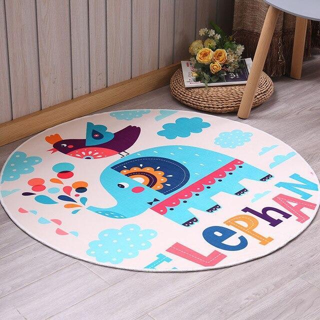 Runder Teppich <br> Rosa Baby